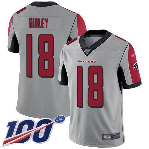 Atlanta Falcons Limited Silver Men Calvin Ridley Jersey NFL Football #18 100th Season Inverted Legend->women nfl jersey->Women Jersey